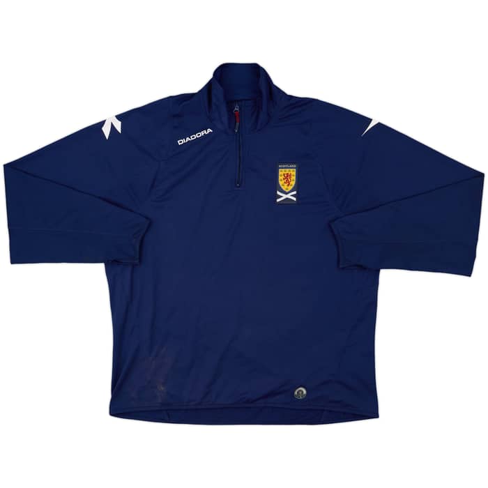 2006-07 Scotland Diadora 1/4 Zip Drill Top - 7/10 - (XXL)