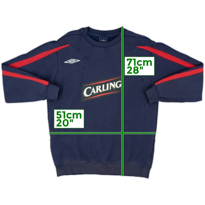 2008-09 Rangers Umbro Sweat Top - 7/10 - (L)