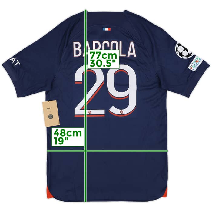 2023-24 Paris Saint-Germain Home Shirt Barcola #29 (S)
