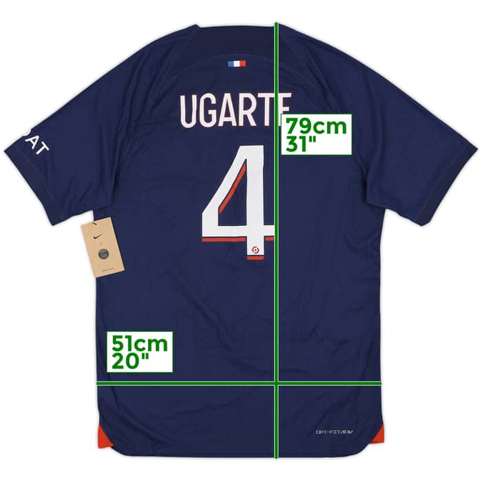 2023-24 Paris Saint-Germain Authentic Home Shirt Ugarte #4 (M)