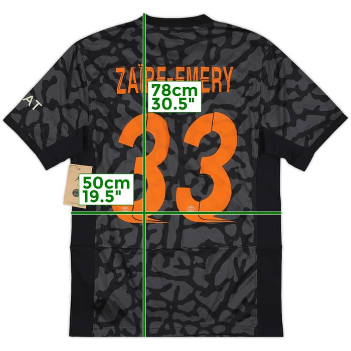 2023-24 Paris Saint-Germain Third Shirt Zaire-Emery #33 (M)