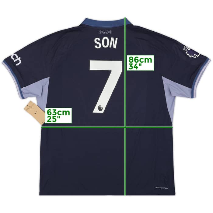 2023-24 Tottenham Authentic Away Shirt Son #7 (XXL)