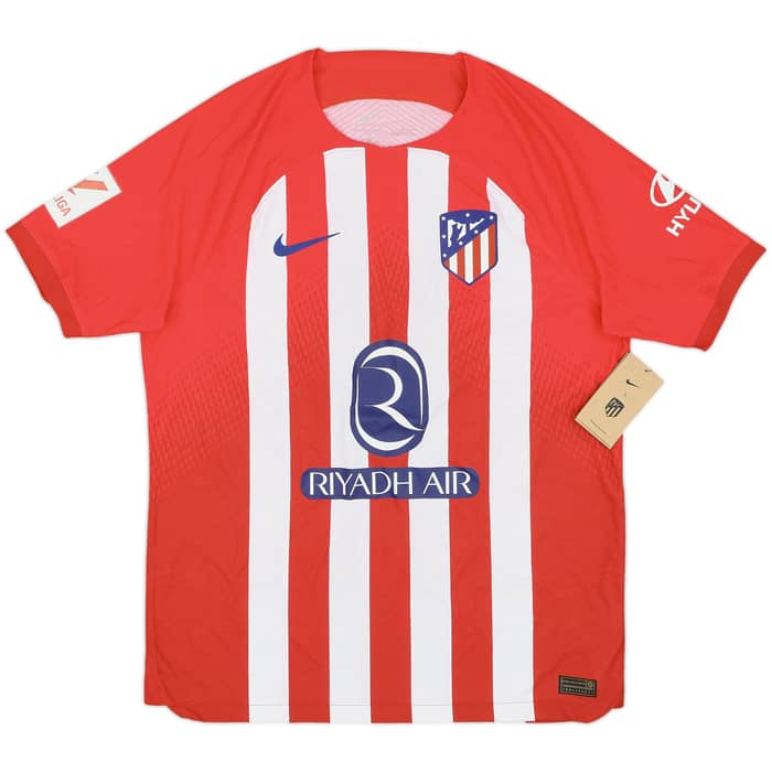 2023-24 Atletico Madrid Authentic Home Shirt J.M.Gimenez #7 (L)