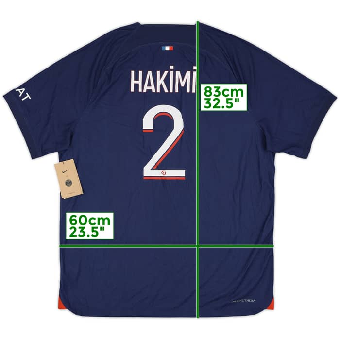 2023-24 Paris Saint-Germain Authentic Home Shirt Hakimi #2 (XL)