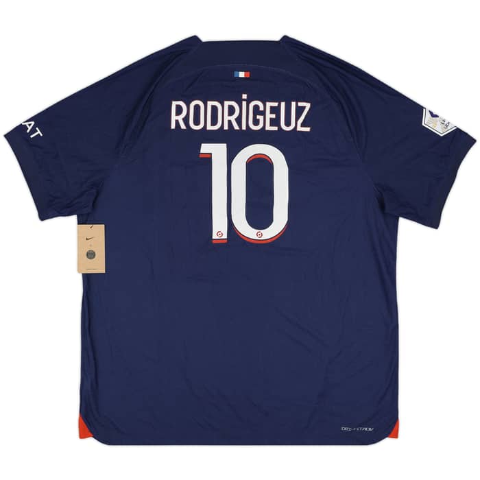 2023-24 Paris Saint-Germain Authentic Home Shirt Rodrigeuz #10 (XXL)