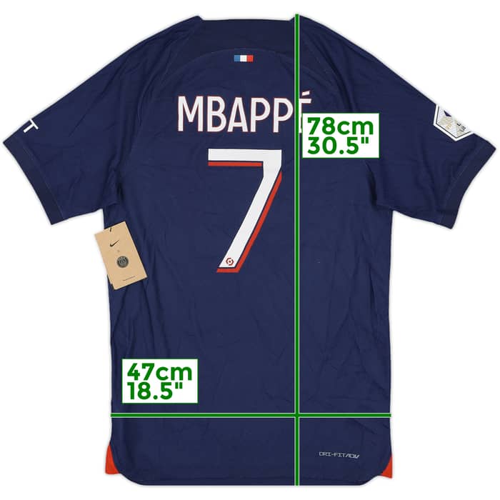 2023-24 Paris Saint-Germain Authentic Home Shirt Mbappe #7 (S)