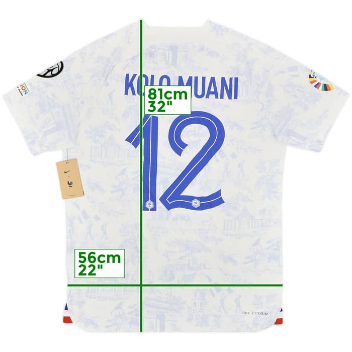 2022-23 France Authentic Away Shirt Kolo Muani #12 (L)
