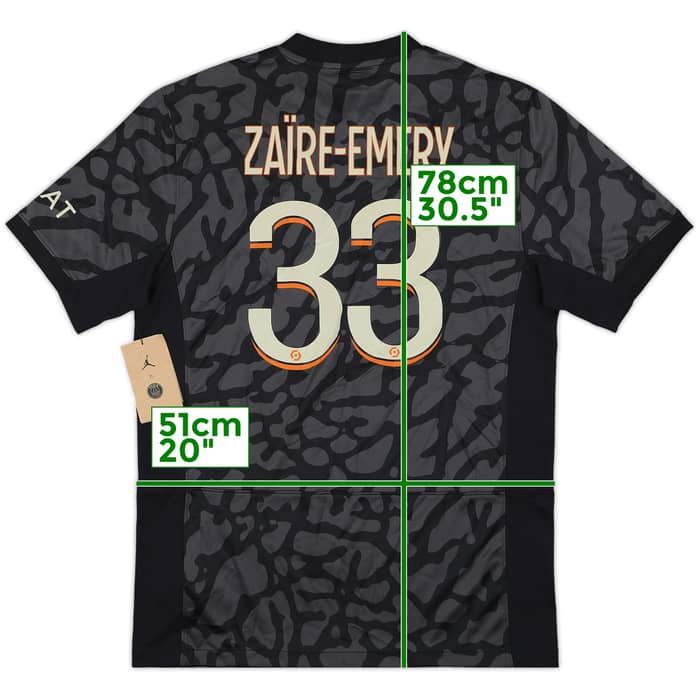 2023-24 Paris Saint-Germain Third Shirt Zaire-Emery #33 (M)