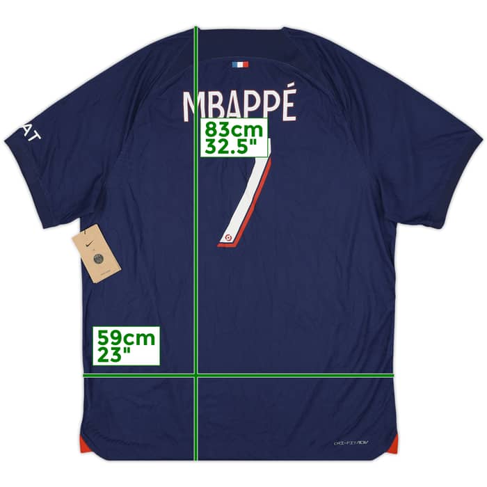 2023-24 Paris Saint-Germain Authentic Home Shirt Mbappe #7 (XL)