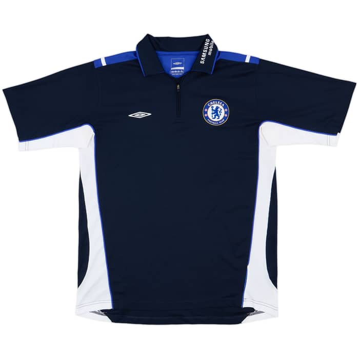 2005-06 Chelsea Umbro 1/4 Zip Polo Shirt - 10/10 - (L)