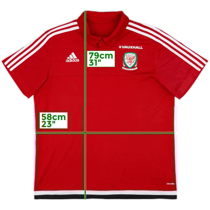 2015-16 Wales adidas Polo Shirt - 7/10 - (XL)