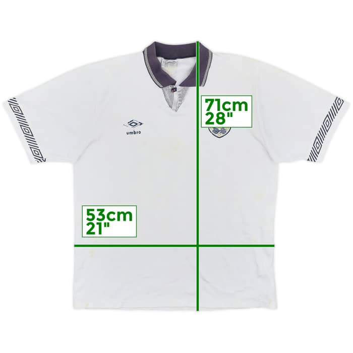1990-92 England Home Shirt - 4/10 - (M)