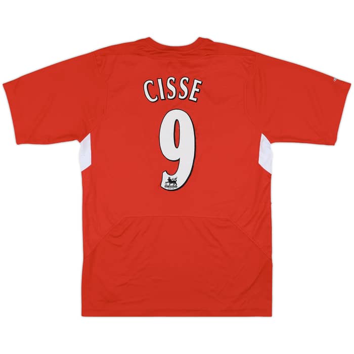 2004-06 Liverpool Home Shirt Cisse #9 - 4/10 - (M)
