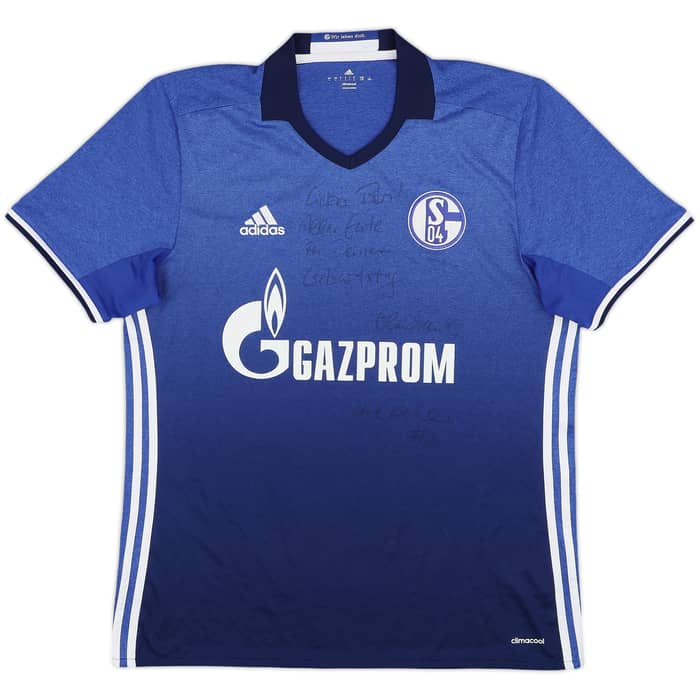 2016-18 Schalke Signed Home Shirt - 7/10 - (L)