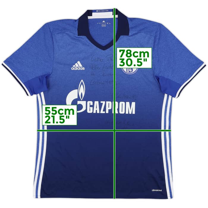 2016-18 Schalke Signed Home Shirt - 7/10 - (L)