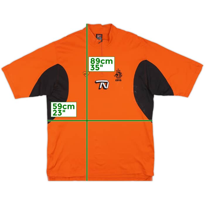 1998-99 Netherlands Nike 1/4 Zip Polo Shirt - 8/10 - (XL)
