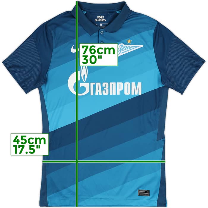 2020-21 Zenit St. Petersburg Home Shirt - 10/10 - (S)