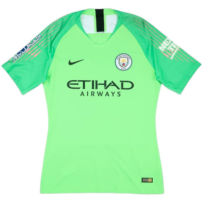 2018-19 Manchester City Match Issue GK Away S/S Shirt Grimshaw #32