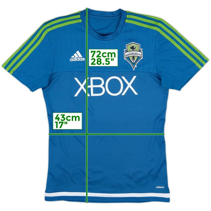 2015 Seattle Sounders Authentic adidas Training Shirt - 9/10 - (S)