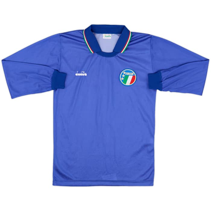 1986-88 Italy Home L/S Shirt - 9/10 - (L.Boys)