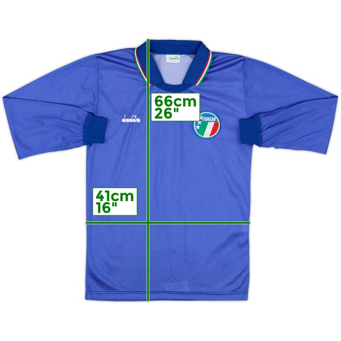 1986-88 Italy Home L/S Shirt - 9/10 - (L.Boys)