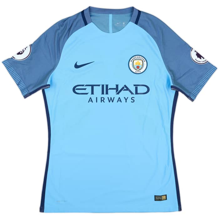 2016-17 Manchester City Match Issue Home Shirt Sterling #7