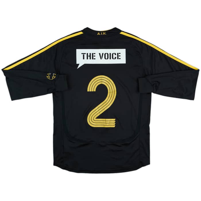 *CHANGE SIZE* 2006 AIK Stockholm Match Issue Home L/S Shirt #2