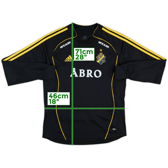 *CHANGE SIZE* 2006 AIK Stockholm Match Issue Home L/S Shirt #2