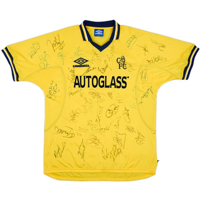 1998-00 Chelsea Squad Signed Third Shirt - 8/10 - (XL)