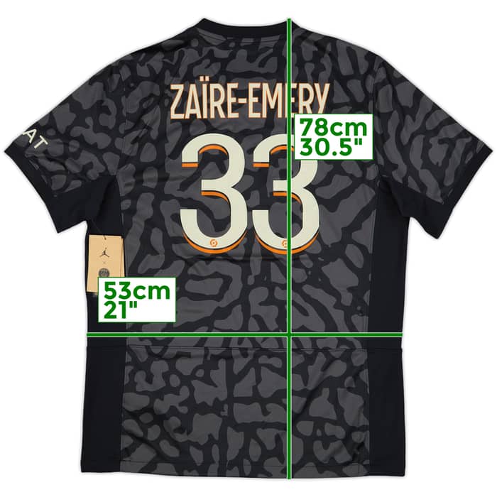 2023-24 Paris Saint-Germain Third Shirt Zaire-Emery #33 (L)