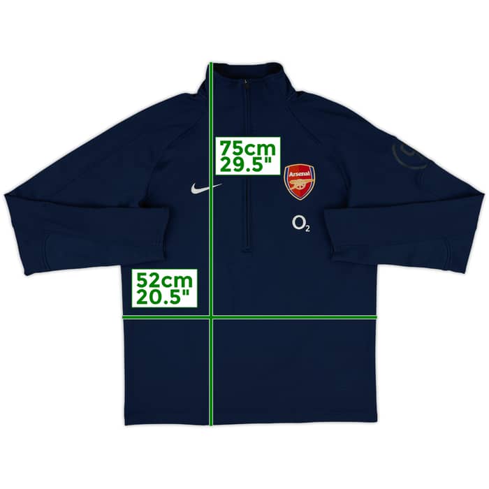 2005-06 Arsenal Nike 1/2 Zip Drill Top - 7/10 - (L)