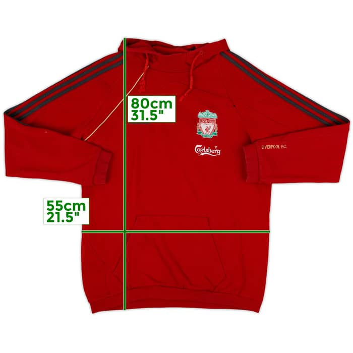 2009-10 Liverpool adidas Hooded Sweat Top - 7/10 - (M)
