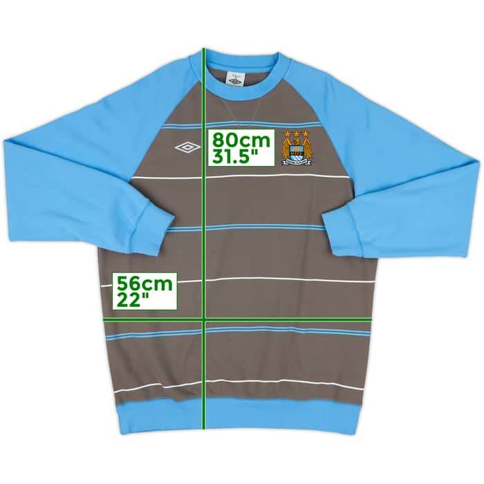 2009-10 Manchester City Umbro Sweat Top - 10/10 - (XL)