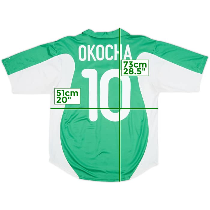 2000-01 Nigeria Home Shirt Okocha #10 - 7/10 - (M)
