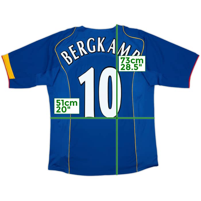 2004-06 Arsenal Away Shirt Bergkamp #10 - 8/10 - (L)