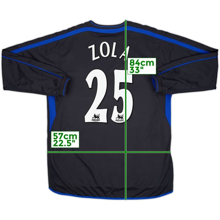 2002-04 Chelsea Away L/S Shirt Zola #25 - 9/10 - (XL)
