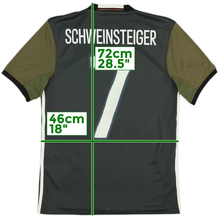 2015-17 Germany Away Shirt Schweinsteiger #7 - 7/10 - (S)