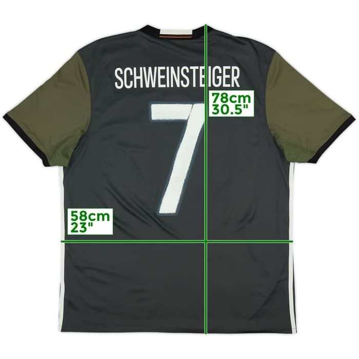 2015-17 Germany Away Shirt Schweinsteiger #7 - 6/10 - (XL)