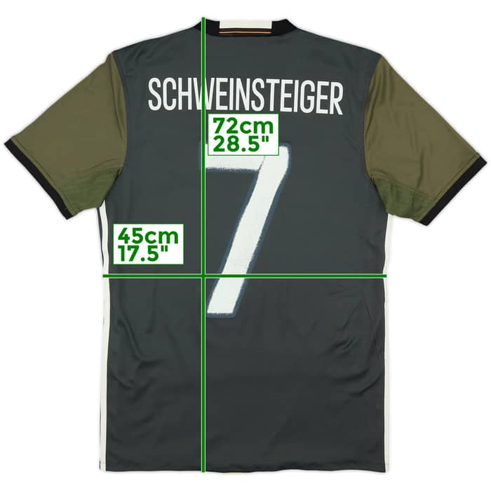 2015-17 Germany Away Shirt Schweinsteiger #7 - 10/10 - (S)