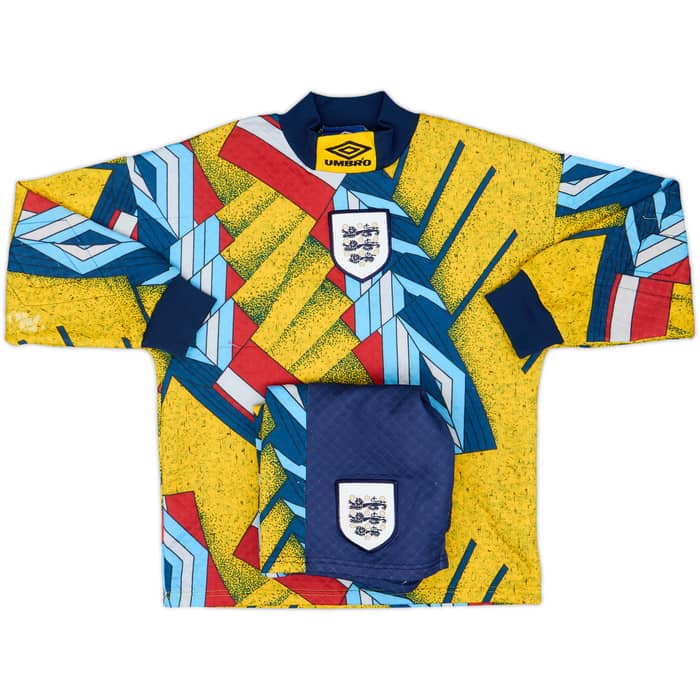1993-95 England GK Shirt & Shorts - 7/10 - (L.Boys)