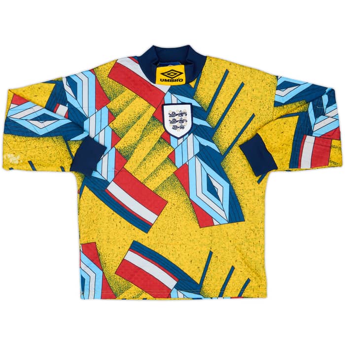 1993-95 England GK Shirt & Shorts - 7/10 - (L.Boys)