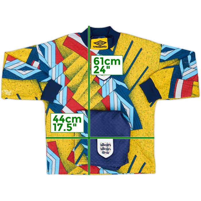 1993-95 England GK Shirt & Shorts - 7/10 - (L.Boys)