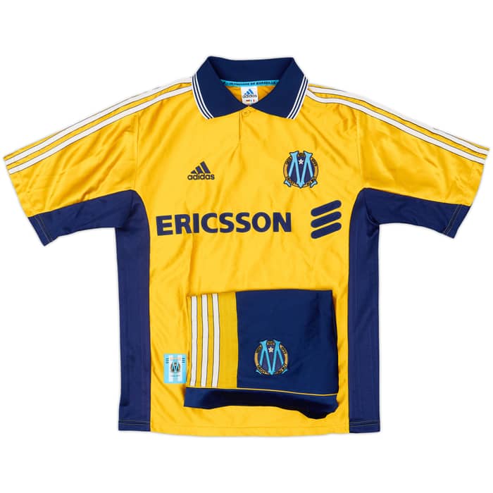 Camiseta de la tercera equipación del Olympique Marseille 1998-99 y Pantalones cortos - 9/10 - (S)