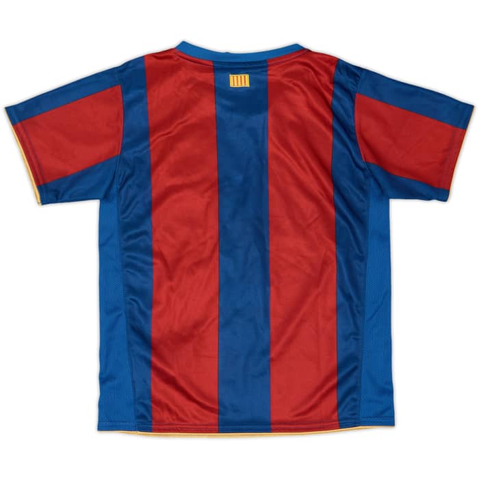 2007-08 Barcelona Home Shirt & Shorts (S.Boys)
