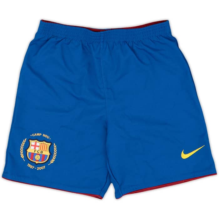 2007-08 Barcelona Home Shirt & Shorts (S.Boys)