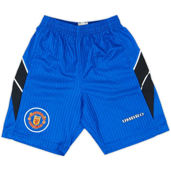 1996-98 Manchester United Third Shirt & Shorts - 9/10 - (S.Boys)