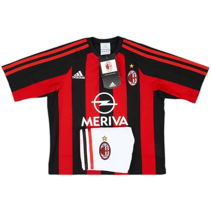 2003-04 AC Milan Home Shirt & Shorts (S.Boys)