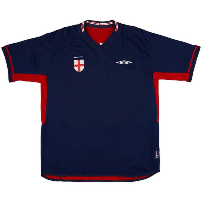 2002-04 England Away Shirt Beckham #7 - 6/10 - (XXL)