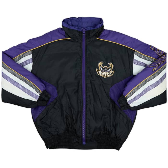 1996-98 Baltimore Ravens Pro Player Reversible Rain Coat - 7/10 - (XL)