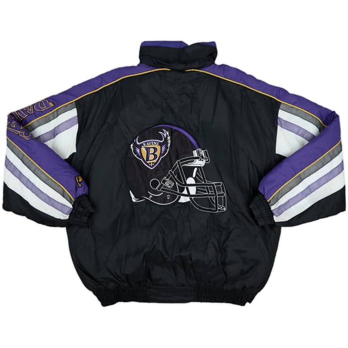 1996-98 Baltimore Ravens Pro Player Reversible Rain Coat - 7/10 - (XL)